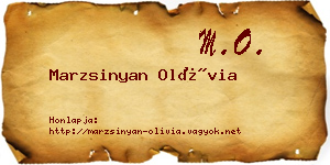 Marzsinyan Olívia névjegykártya